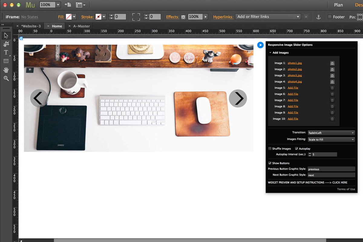 Responsive Image Slider Muse Widget preview 2