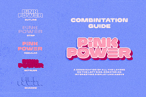 Pink Power - 3D Layered Font