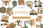 Technology Education Clipart Set, an Education Illustration by Palau (Thumbnail 1 of 10)