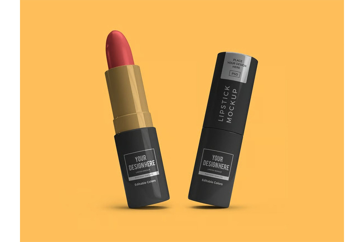 Lipstick Cosmetic Mockup Template, a Packaging Mockup by DesignRushMarket (Photo 10 of 11)