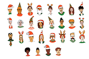 Festive Diverse Portrait Pattern, a Pattern Graphic by VasilkovS (Thumbnail 6 of 6)