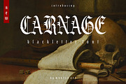 Carnage | Modern Blackletter, a Blackletter Font by Muntab_Art (Thumbnail 1 of 8)