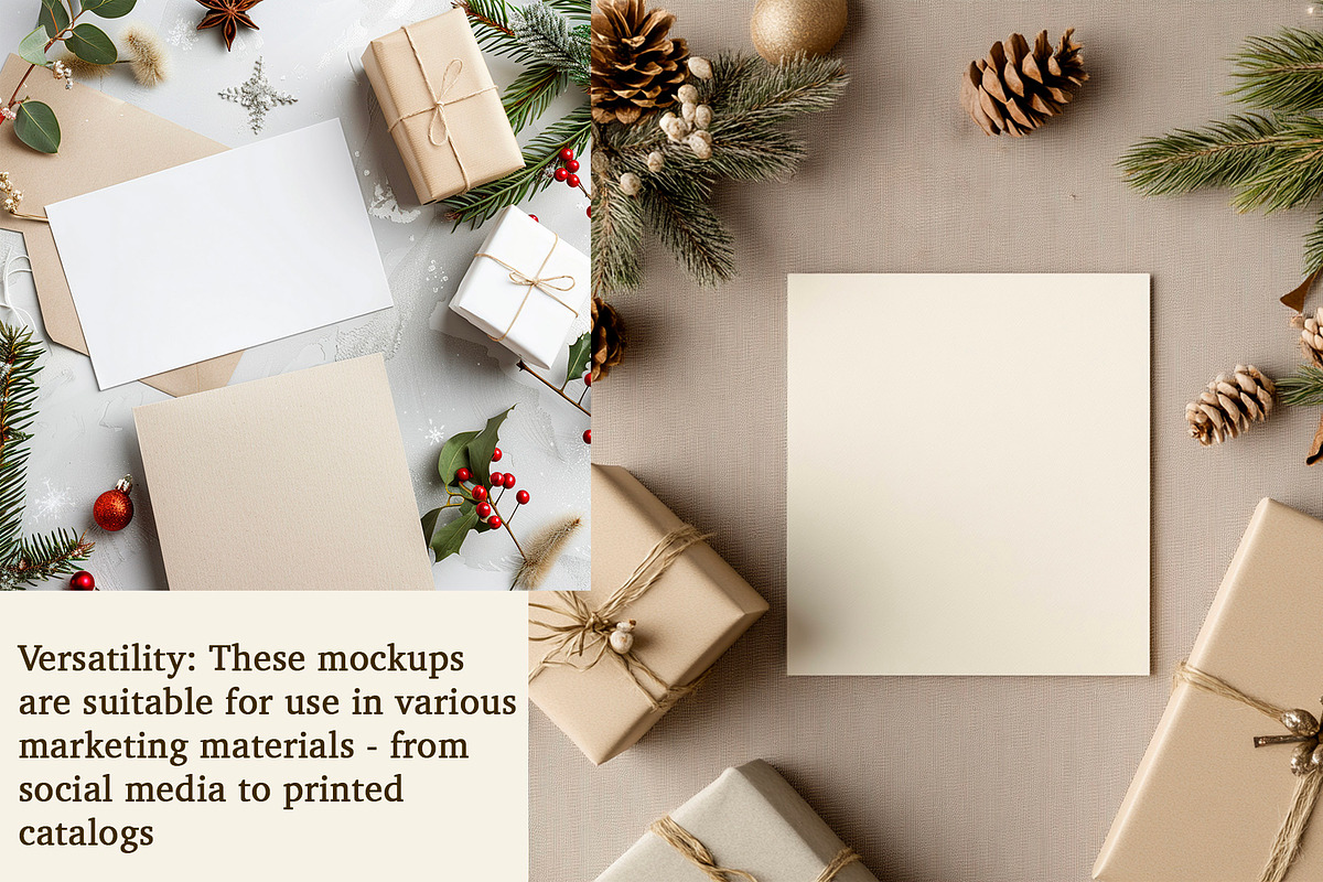 Christmas Festive Greeting Card, a Product Mockup by Maria S. Studio (Photo 3 of 5)