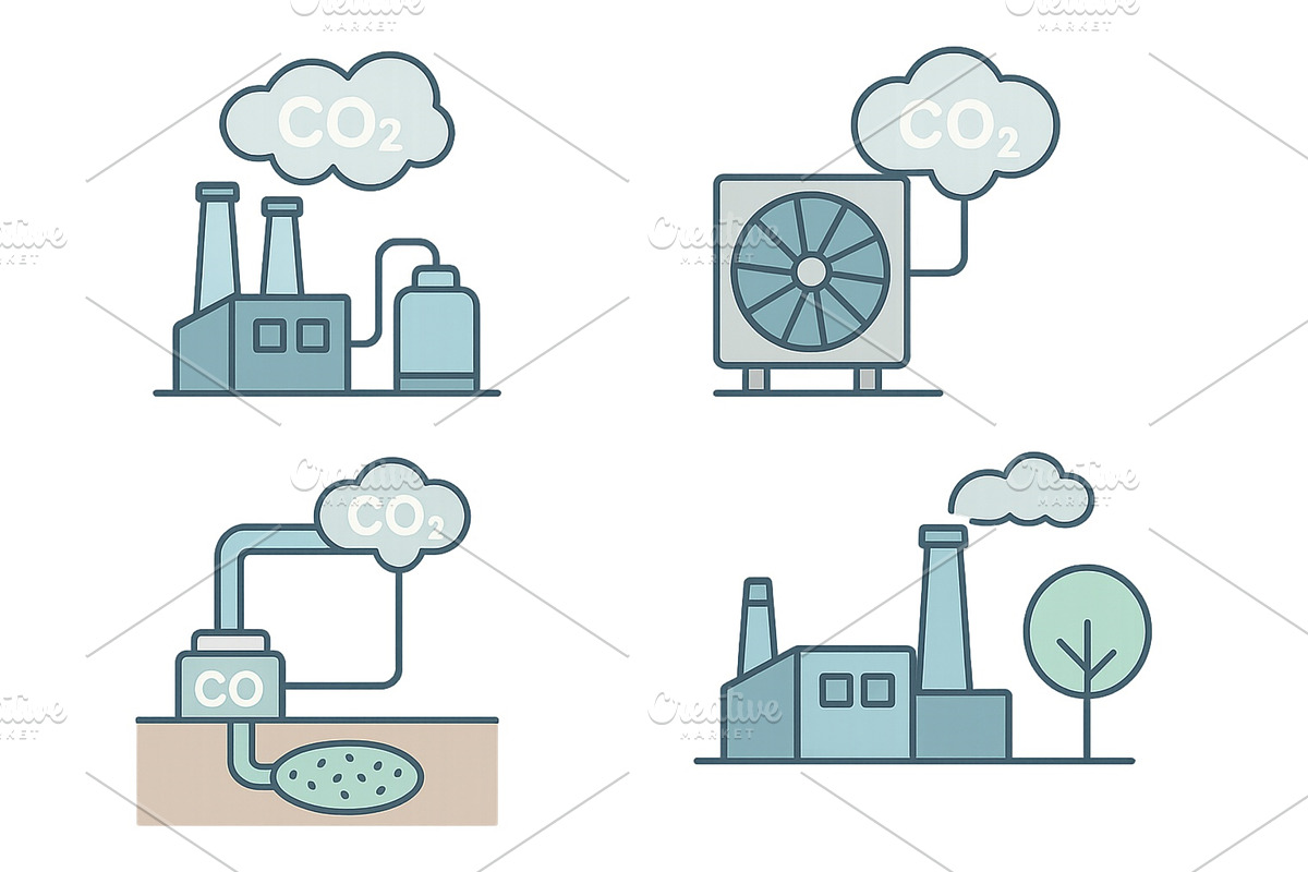 Diagram illustrating carbon dioxide, an Illustration by ZinetroN