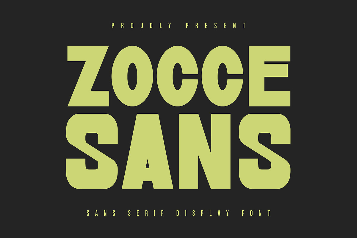 Zocce Sans Serif Display Font, a Sans Serif Font by Maulana Creative (Photo 1 of 8)