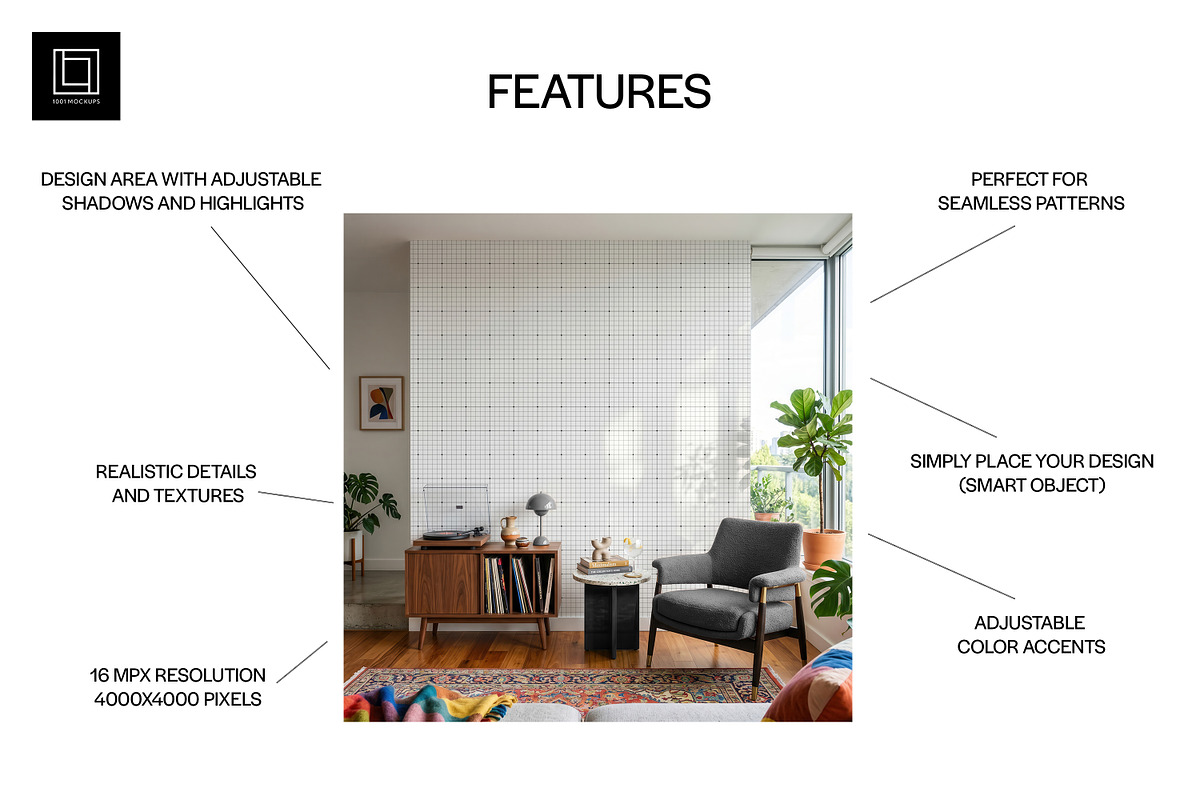 Modern Accent Wall Mockup PSD, a Household Mockup by 1001 mockups (Photo 2 of 9)