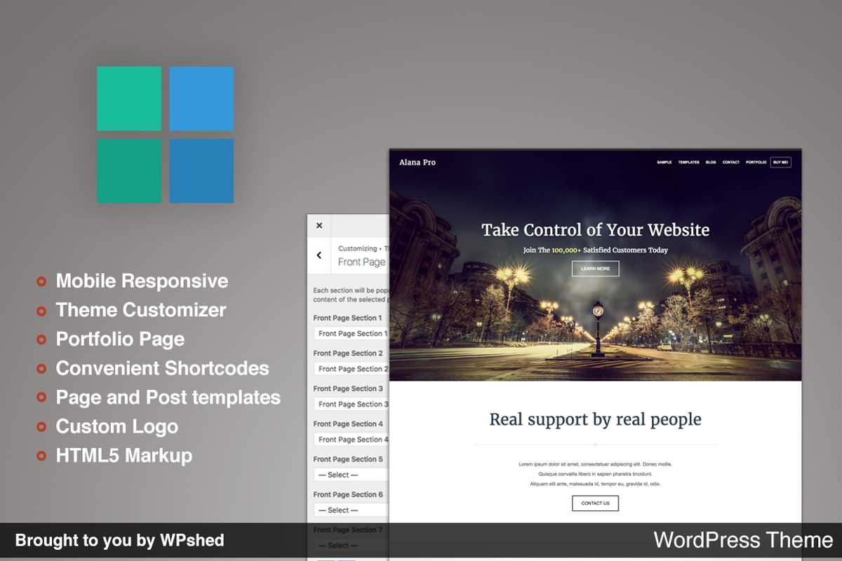 Alana Pro - Corporate Theme, a WordPress Template by WPshed (Photo 1 of 5)