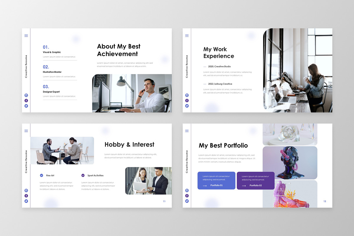 Creative Resume Google Slide, a Presentation Template by MtvtdArt (Photo 6 of 6)