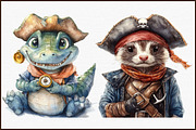 Cute Pirate Animals Clipart Pirate P, an Illustration by Sublimation Artist (Thumbnail 3 of 6)