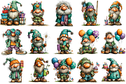 Whimsical Patriotic Gnome Clipart, an Illustration by OK Design (Thumbnail 3 of 6)