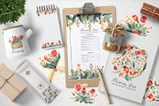 Flowers Bar spring watercolor, an Illustration by annasokol_ (Thumbnail 2 of 5)