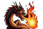Fire Breathing Dragon, an Animal Illustration by Sharon Schwalbe (Thumbnail 4 of 5)