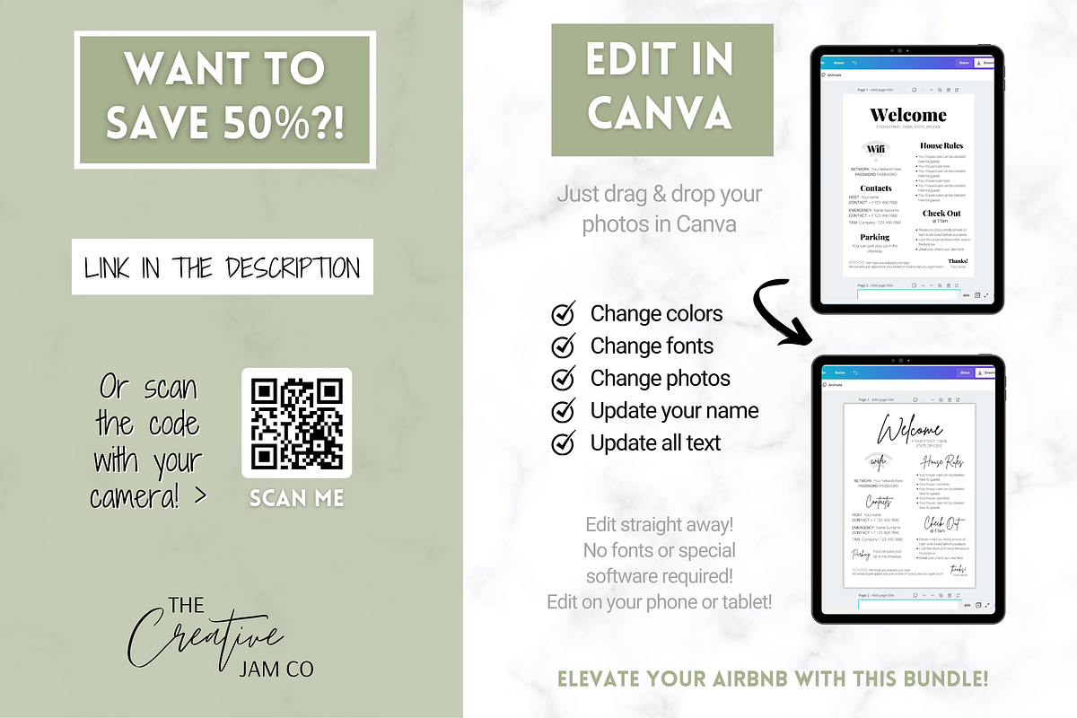 Airbnb HOST Bundle! 45+ Templates!, a Poster Template by Templatables (Photo 10 of 10)