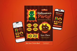 Halloween Party Flyer Set, a Flyer Template by The Good Store