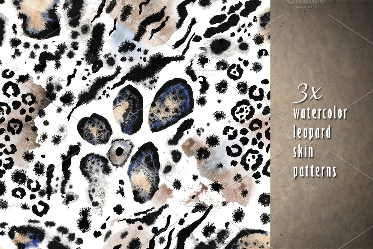 Watercolor Leopard Skin Patterns, a Pattern Graphic by StabuLaRasa illustration (Photo 1 of 7)