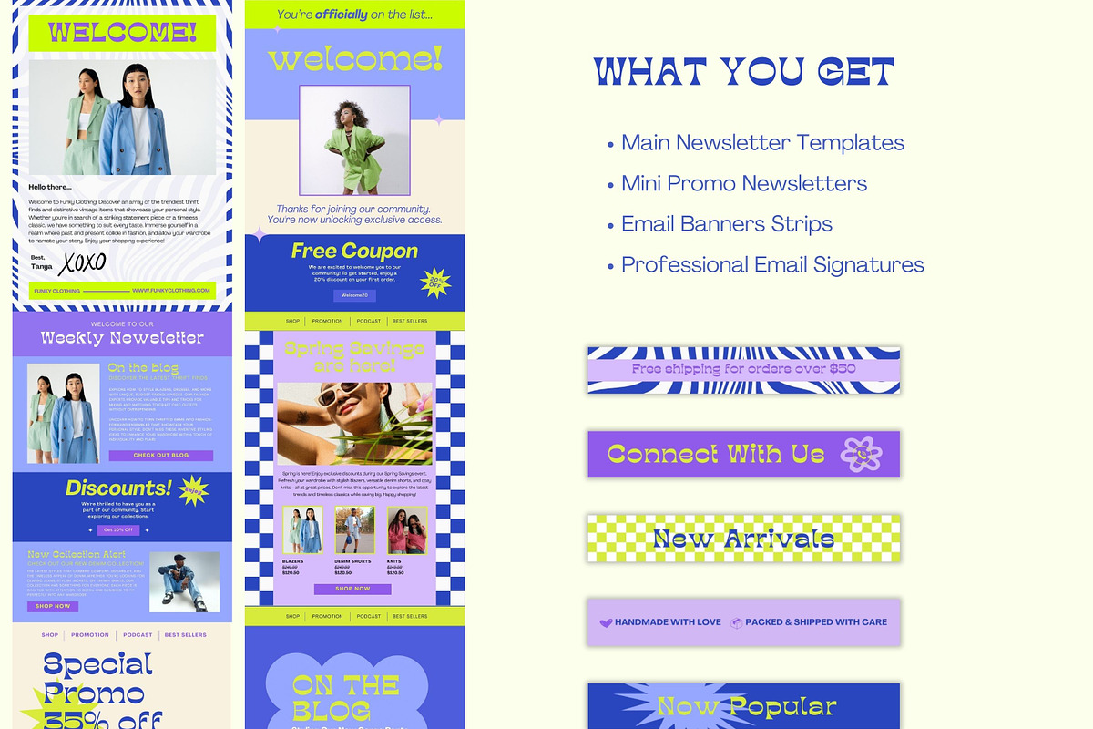 Funky Email Marketing Suite Template, an Email Template by Hell Yeah Designs (Photo 5 of 12)