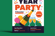 New Year Party Flyer Template, a Flyer Template by MightyDesign (Thumbnail 5 of 8)