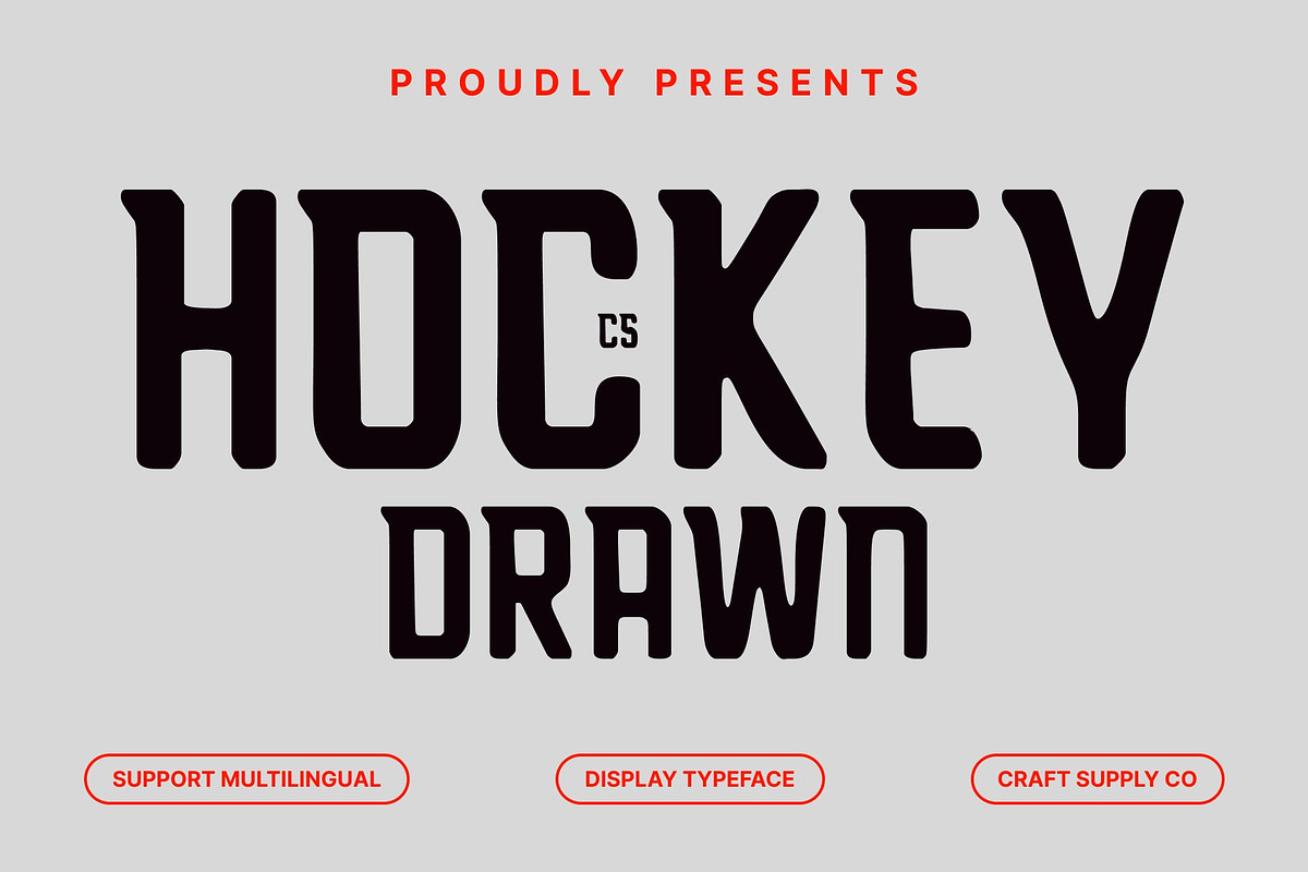 CS Hockey Drawn, a Sans Serif Font by Craft Supply Co. (Photo 1 of 8)