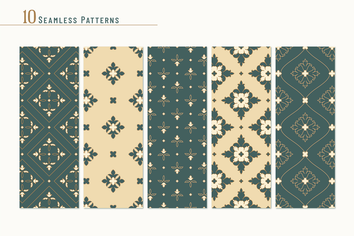 Vintage Ornaments. Vector collection, an Object Graphic by JuliaMalinovskaya (Photo 6 of 11)