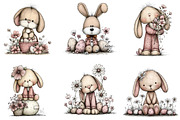 Happy Easter Bunny Clipart, an Illustration by Dream Creation (Thumbnail 5 of 7)