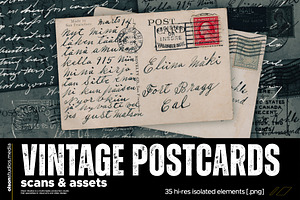 Vintage Postcard Bundle, an Object Graphic by olsonstudios.media