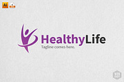 Healthy Life Logo Template, a Branding & Logo Template by WebCraft (Thumbnail 1 of 4)