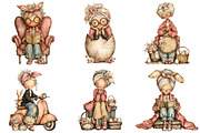 Whimsical Easter Old Lady Clipart, a Graphic by CitraGraphics (Thumbnail 2 of 4)