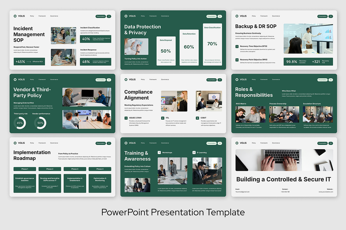 IT Policy & SOP Presentation Deck, a Presentation Template by Sixtemp (Photo 3 of 3)