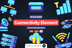 3D Connectivity Icon