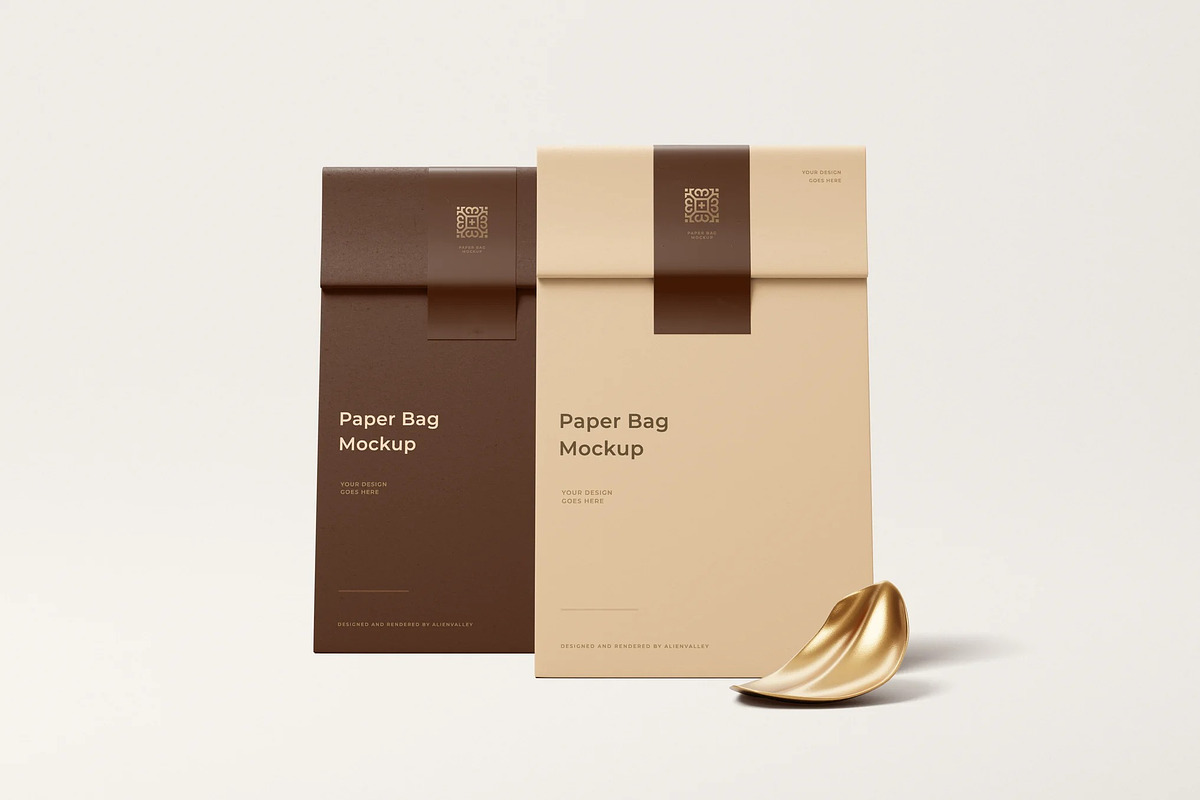 Paper Bag Mockup, a Packaging Mockup by zpackcreative (Photo 1 of 4)