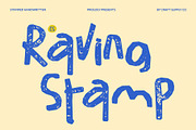 CS Raving Stamp, a Handwritten Font by Craft Supply Co. (Thumbnail 1 of 8)