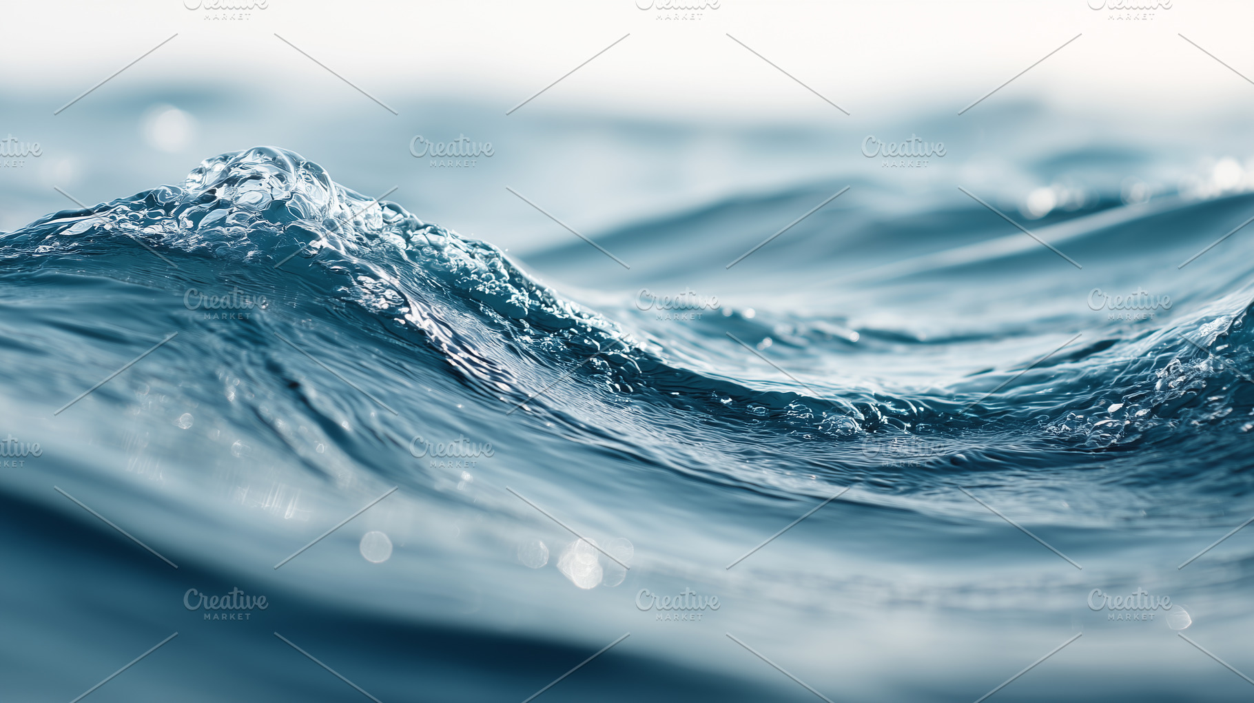 Close up of blue ocean waves, a Nature Photo by MistyDay