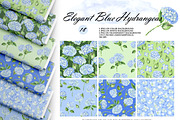 Hydrangea Watercolor Seamles Pattern, an Illustration by OlDm_Shop (Thumbnail 1 of 9)