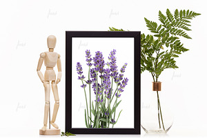 Black styled frame isolated mockup