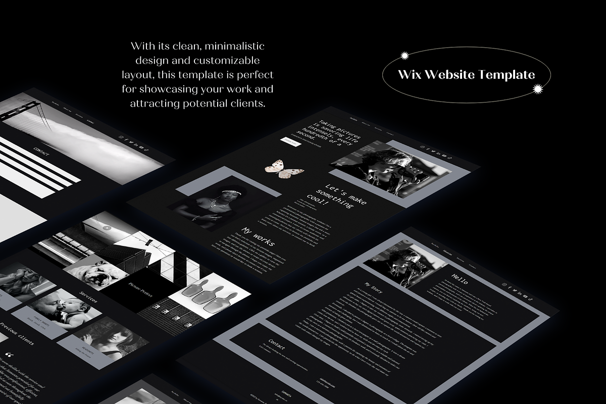 Wix Website Template Photography, a Wix Template by Wixify Studio (Photo 5 of 7)