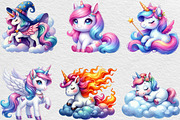 Fantasy Unicorn Clipart, an Illustration by Black Bird Studio (Thumbnail 5 of 6)