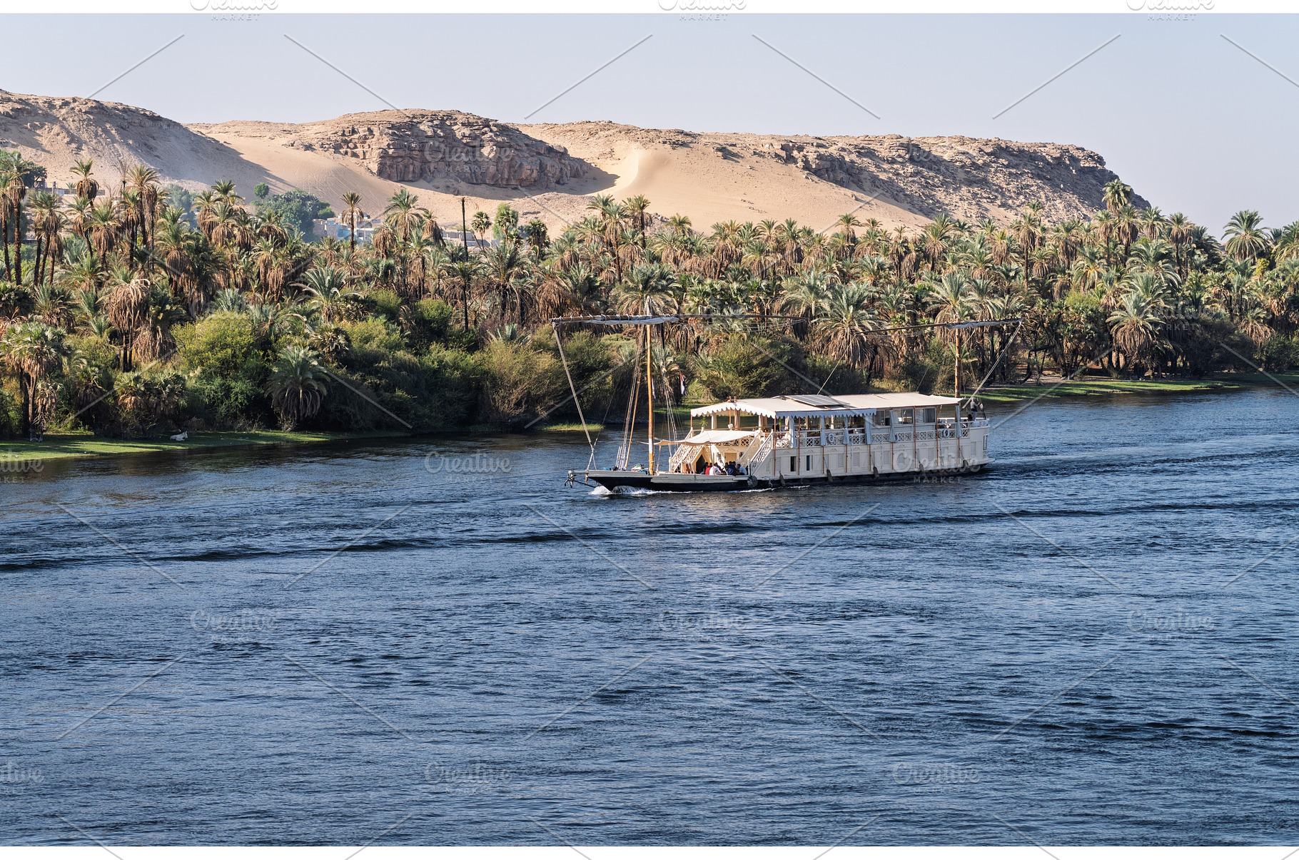 Dahabiya sailing Nile cruise boat, a Transportation Photo by Backyard Stock