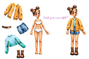 Lucy's Outfits - Watercolor Clipart, an Illustration by Mashamashastu (Thumbnail 4 of 8)