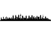 Modern City Skyline Silhouette, an Object Graphic by Creativeshirt (Thumbnail 10 of 20)