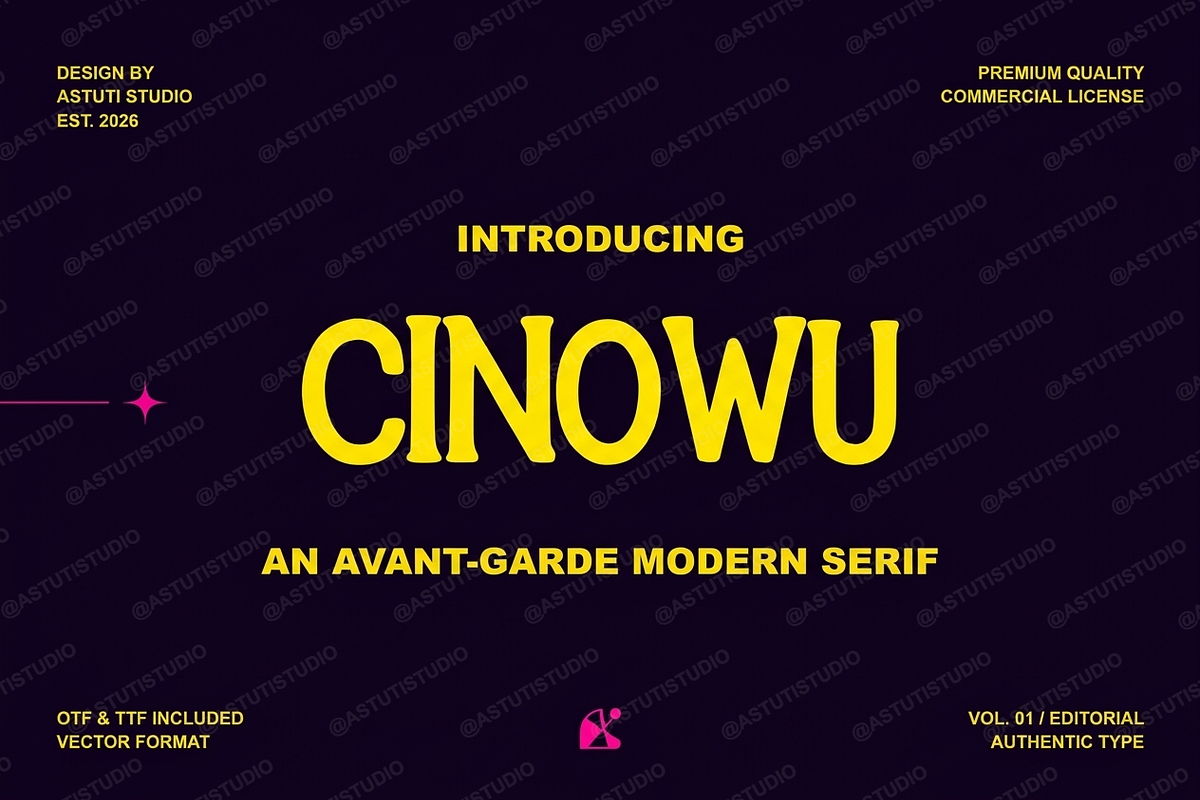 Cinowu - Elegant Serif Typeface, a Serif Font by Astuti Studio (Photo 2 of 25)