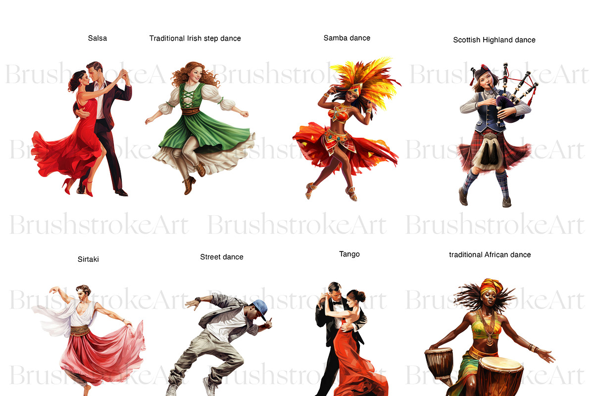 Dance Clipart, Bollywood Dancer PNG, a Person Illustration by BrushstrokeArtGB (Photo 5 of 10)
