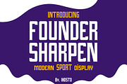 Founder Sharpen Modern Sport Display, a Blackletter Font by IHDSTD (Thumbnail 1 of 8)