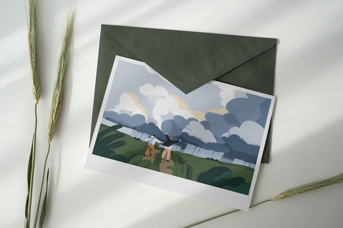 People looking at sky in nature set, a Person Illustration by Good Studio (Photo 9 of 13)