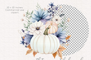 Boho Pumpkin Clipart