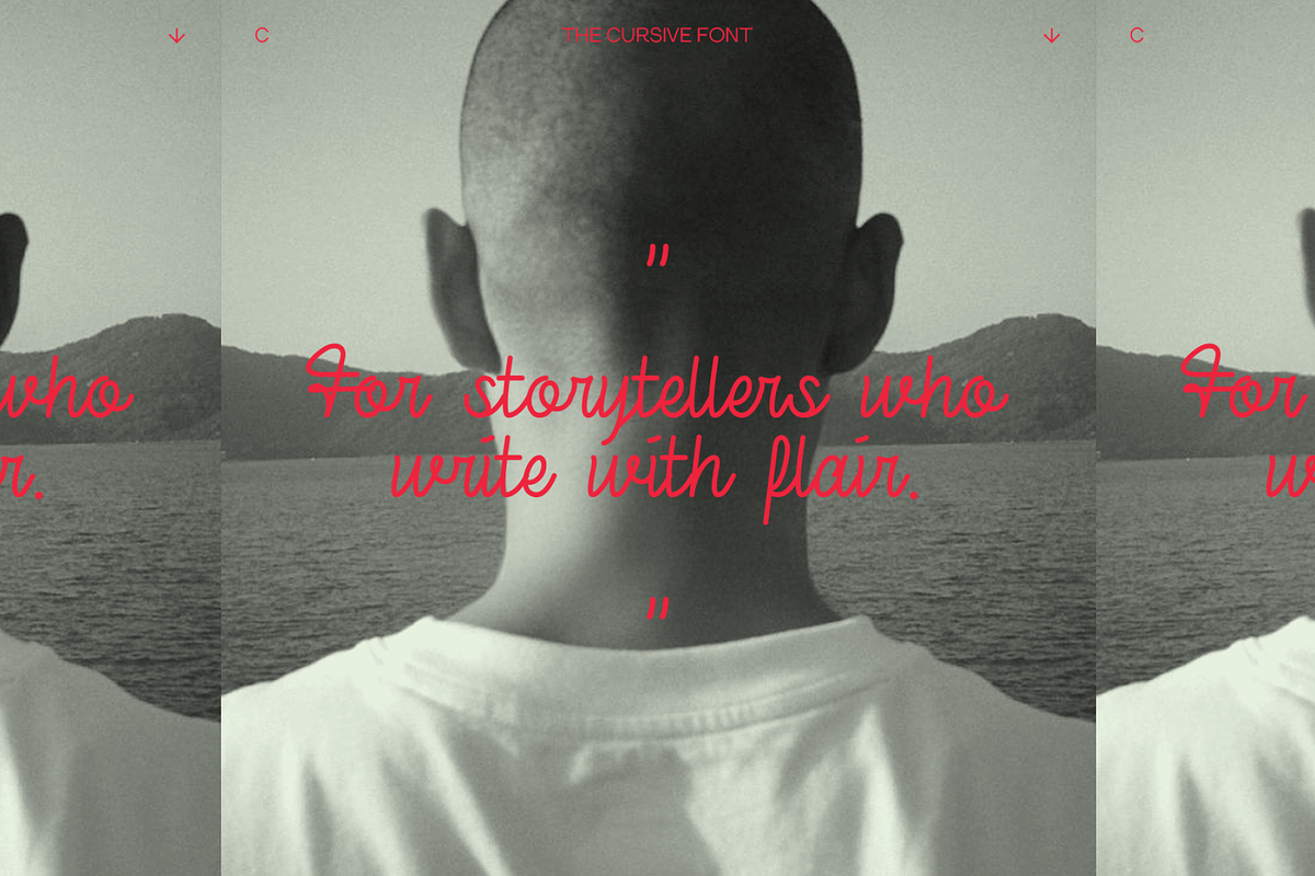 THE CURSIVE FONT, a Font by THE BOLD FONT. (Photo 6 of 9)