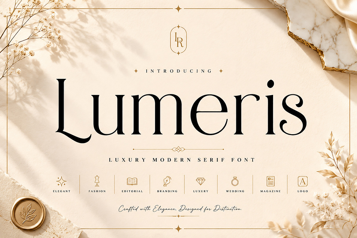 Lumeris – Luxury Modern Serif Font, a Serif Font by Wow Magic (Photo 3 of 6)