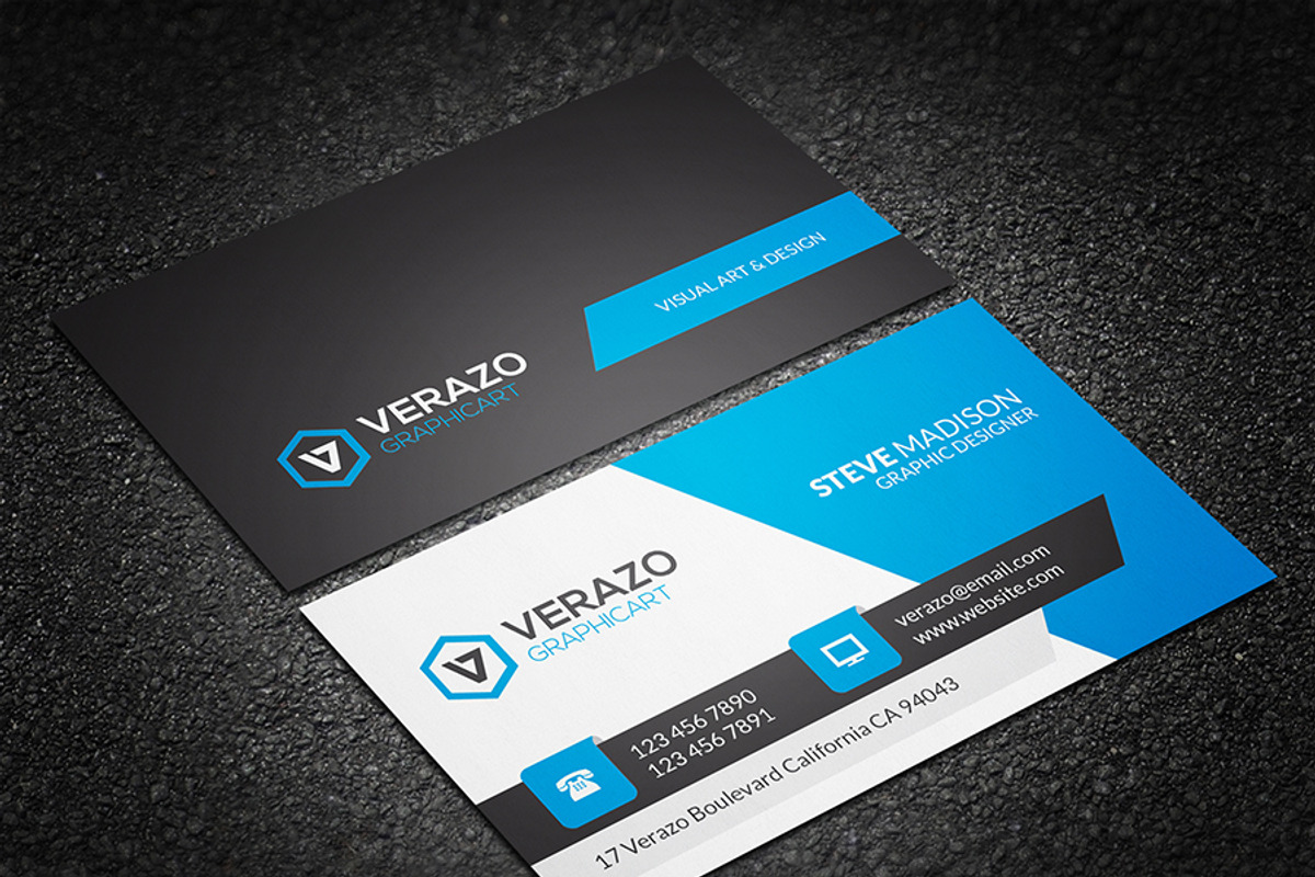 Modern Corporate Business Card, a Business Card Template by Verazo (Photo 1 of 3)