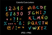 Colorful Cute Letters, a Decorative Illustration by MalinaShop (Thumbnail 1 of 4)