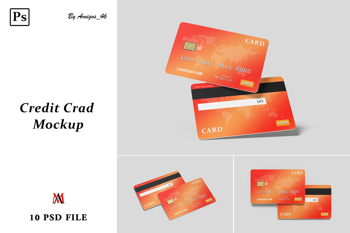 Credit Card Mockup, a Card Template by Amigos__46 (Photo 1 of 12)