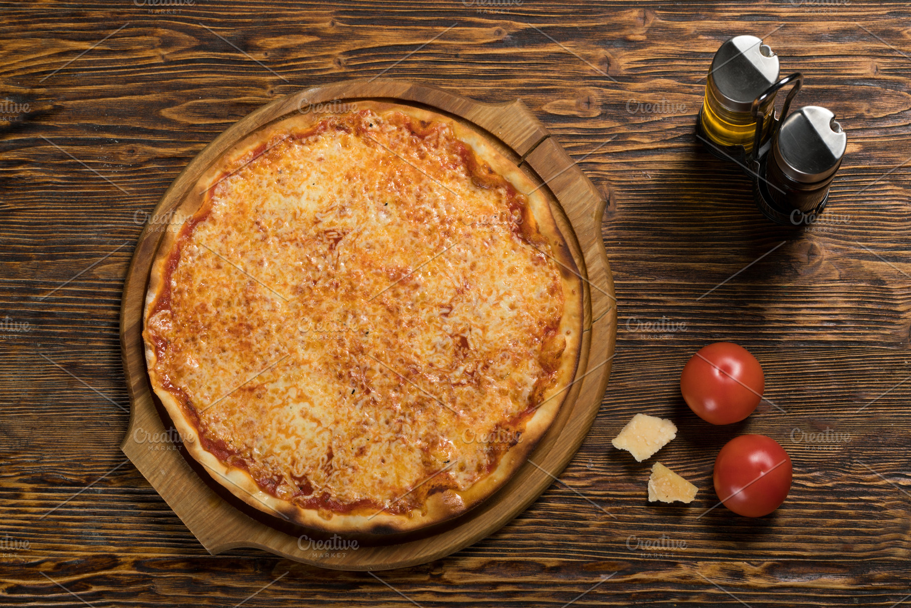 Pizza tomatoes cheese olive oil o featuring pizza, food, and tomato, a Food & Drink Photo by oleghz